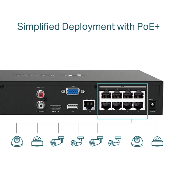 VIGI 8 Channel PoE+ Network Video Recorder